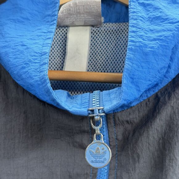 Adidas Vintage 90s Windbreaker Track Jacket Light Weight Coat Zipper Closure L - Picture 8 of 10